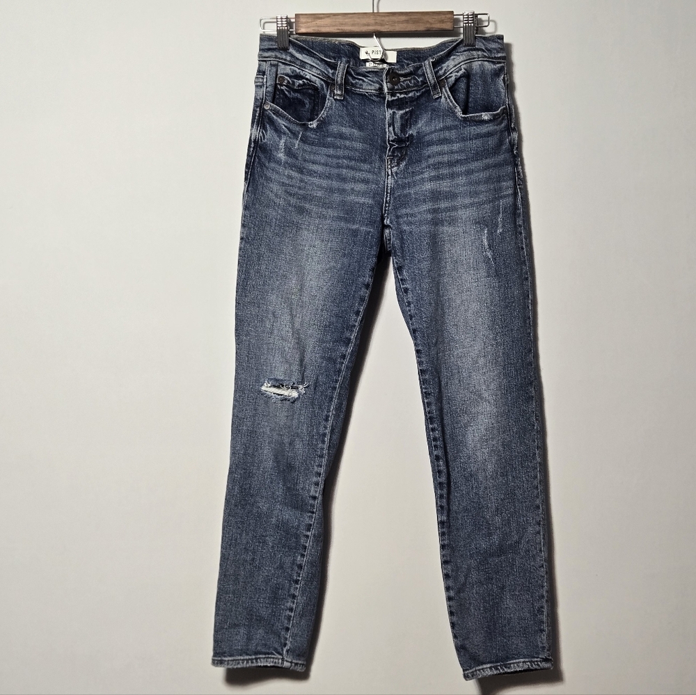 Pistola Mid Rise Distressed Skinny Jeans Size 27